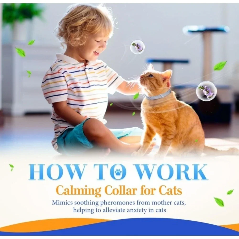 Cats & Kittens Pheromone Collar Calming Collar that Relieves Anxiety 3 Pack #199